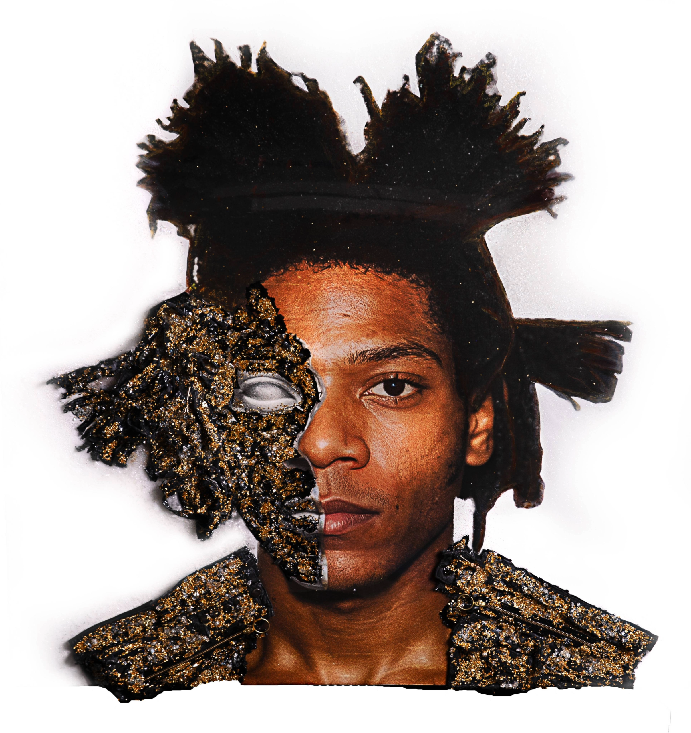 Basquiat Denim crushed glass